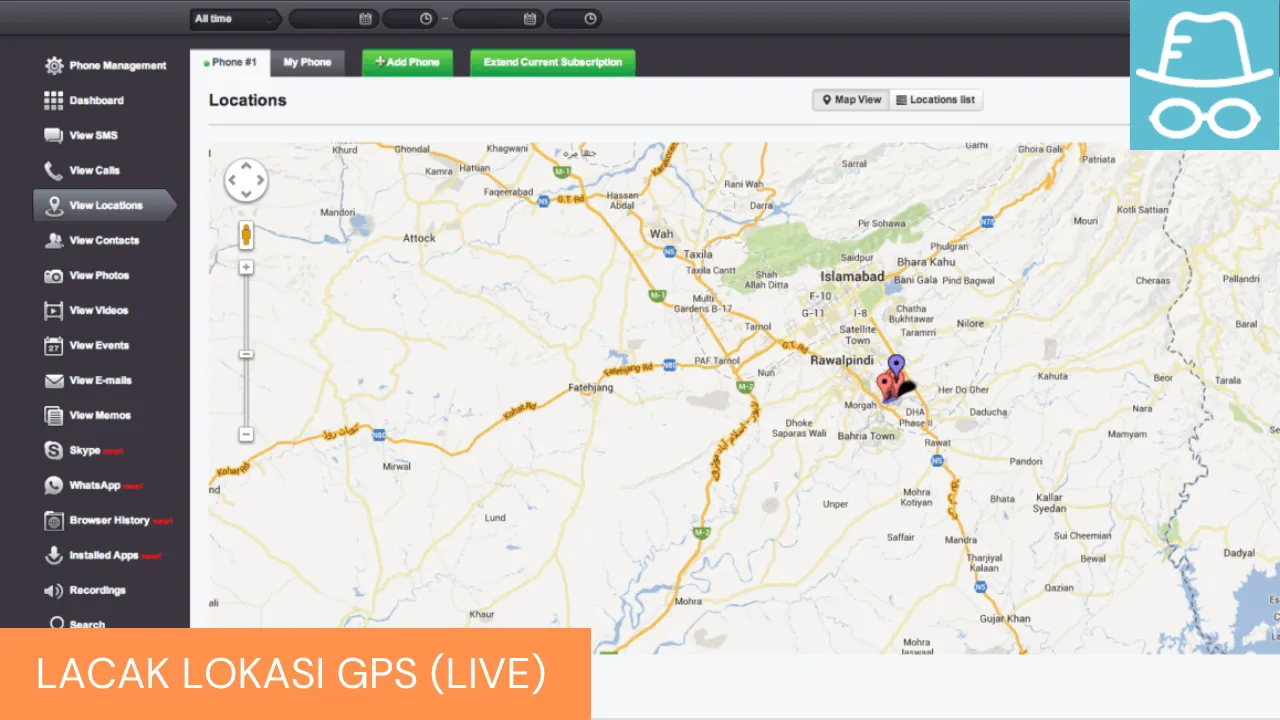 Lacak Lokasi GPS secara real-time