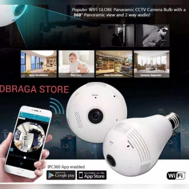 Wireless lamp home security hidden camrea 360 cctv ip camera
