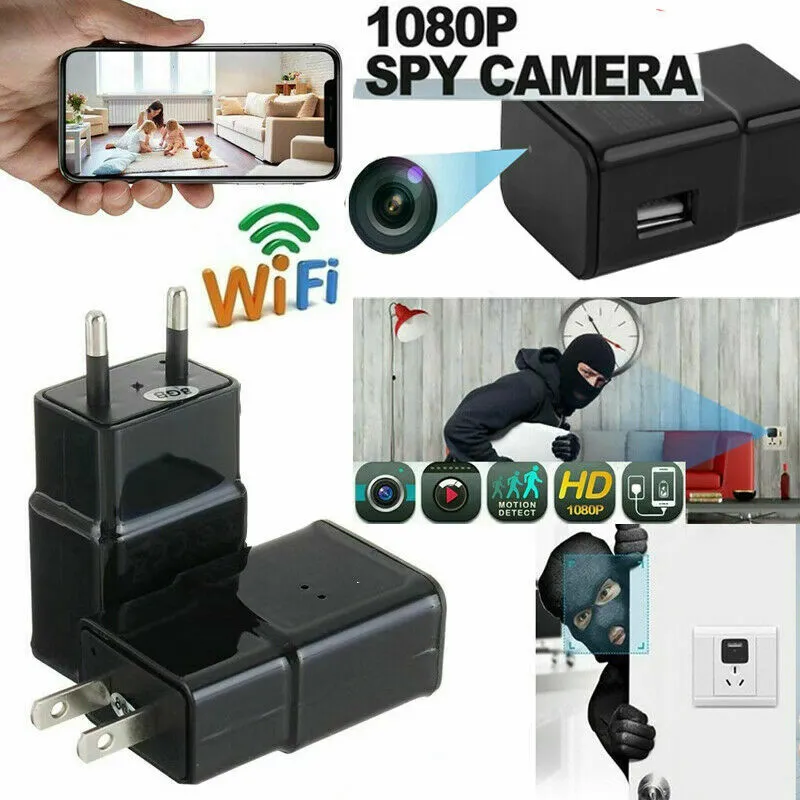 WiFi HD 1080P Spy Camera Hidden USB AC Adapter