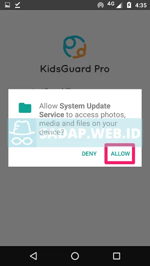 Mengizinkan Pembaruan Sistem Untuk KidsGuard Pro