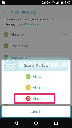 Blokir situs menggunakan Qustodio