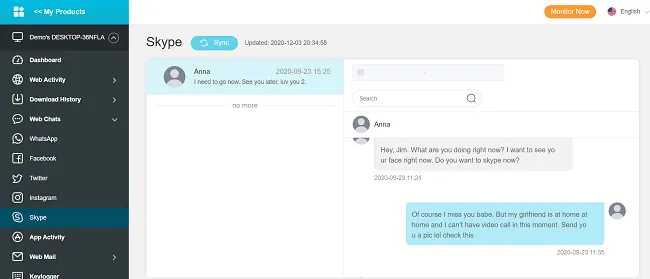 Aplikasi Sadap Chat Skype - KidsGuard Pro