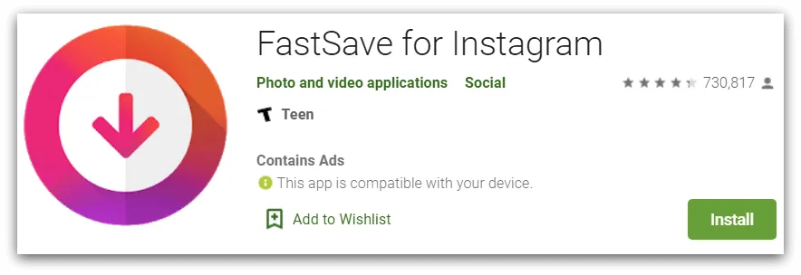 Aplikasi FastSave untuk Download IGTV, Reel, Story Instagram