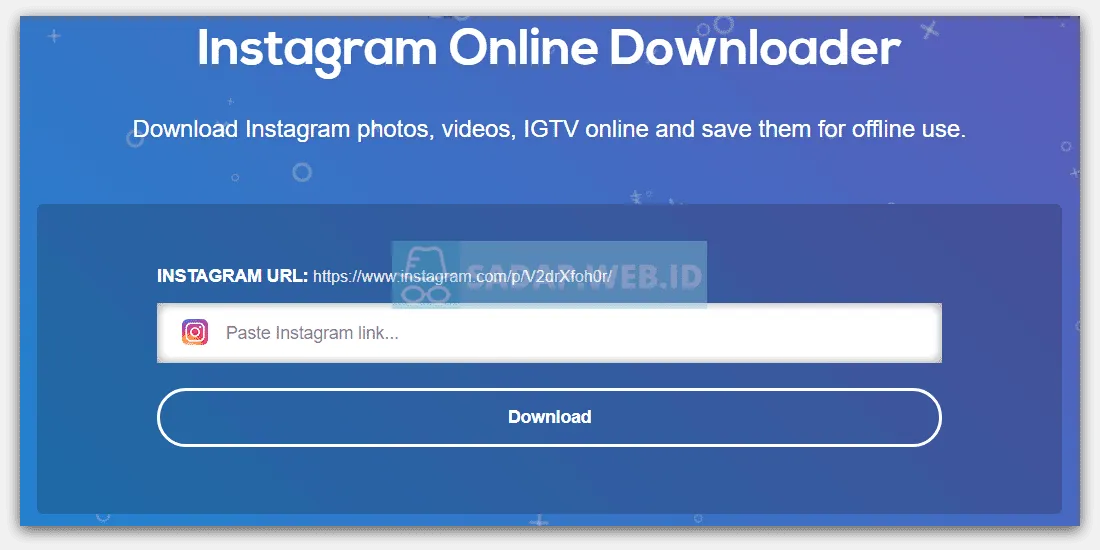 Aplikasi Download IGTV Instagram dengan InstaOffline