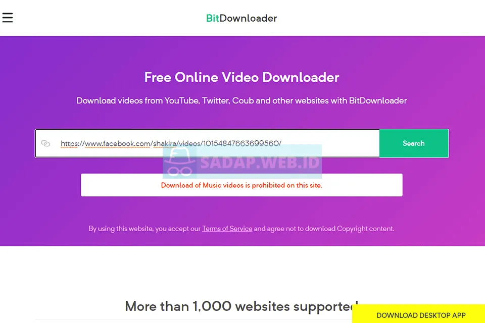 Aplikasi bit downloader untuk download video FB